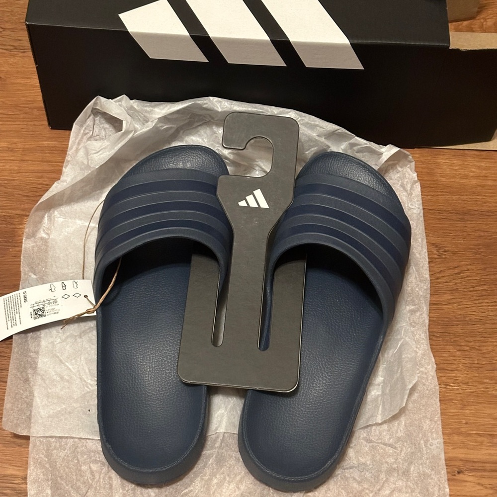 Adidas Men's Navy Slides Size 11